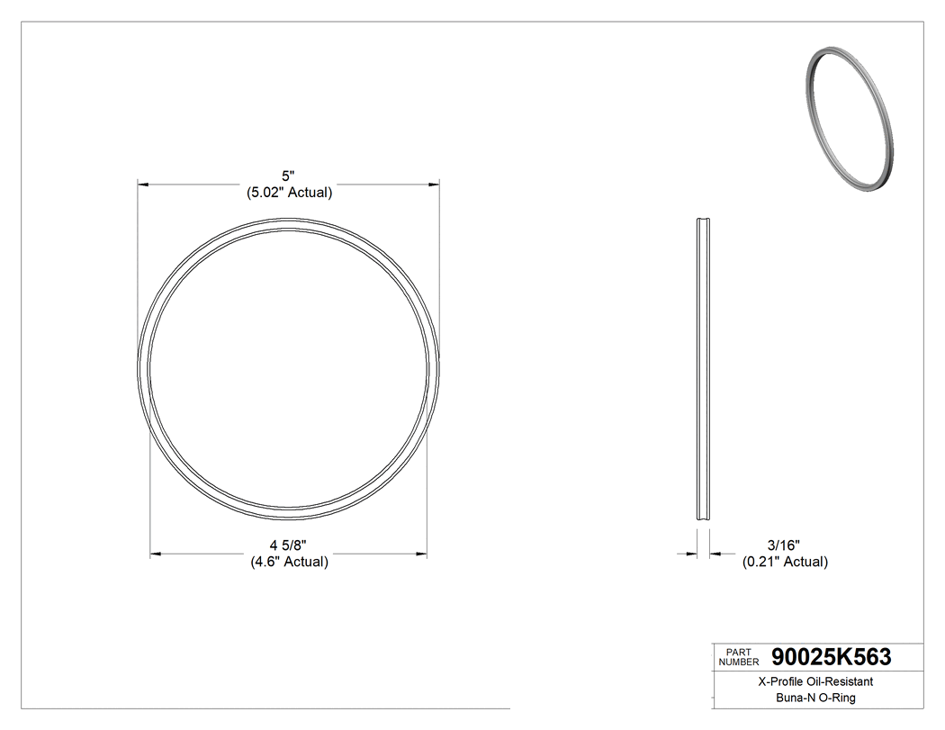 Technical drawing - 90025K563